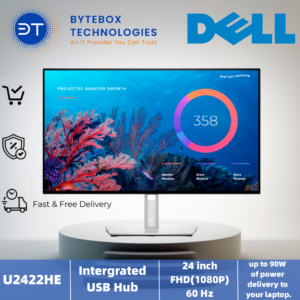 Dell U2422HE Pivotable UltraSharp FHD Monitor (23.8" IPS Anti-Glare /1920 x 1080 at 60 Hz/ HDMI/ 3Yrs Warranty)【Bytebox】