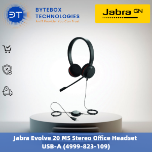 Jabra Evolve 20 MS Stereo Office Headset USB-A (4999-823-109)【Bytebox】